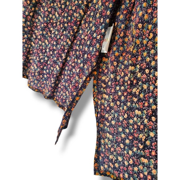 Vintage Collections Internationale Floral Print Open Front Layer Blouse Sz 2X - Picture 9 of 14